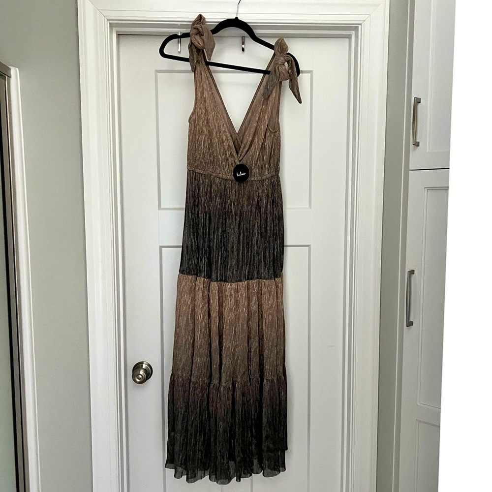 NWT Lulus Maxi Metallic Cover up
